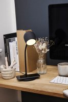 Svart LED-lampa Högtalare & Qi-laddare - Ellie | KREAFUNK